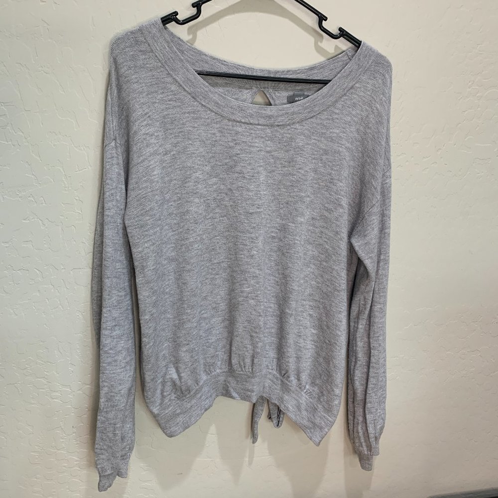 AERIE Longsleeve Lightweight Sweater Top with Open Back Size Medium